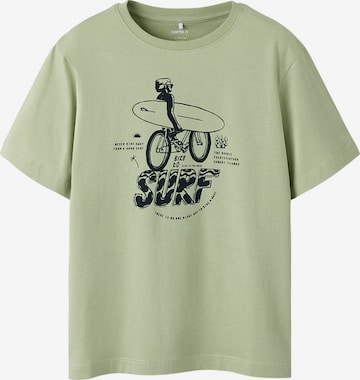 Maglietta 'NKMHANSY' di NAME IT in verde: frontale