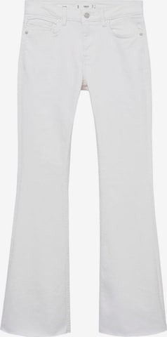 MANGO Flared Jeans in Wit: voorkant