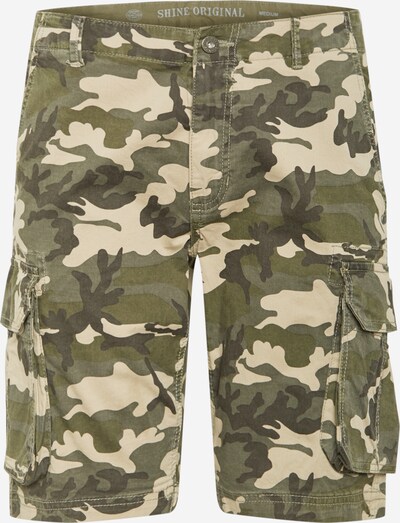 SHINE ORIGINAL Pantalon cargo en mastic / kaki / olive / vert foncé, Vue avec produit