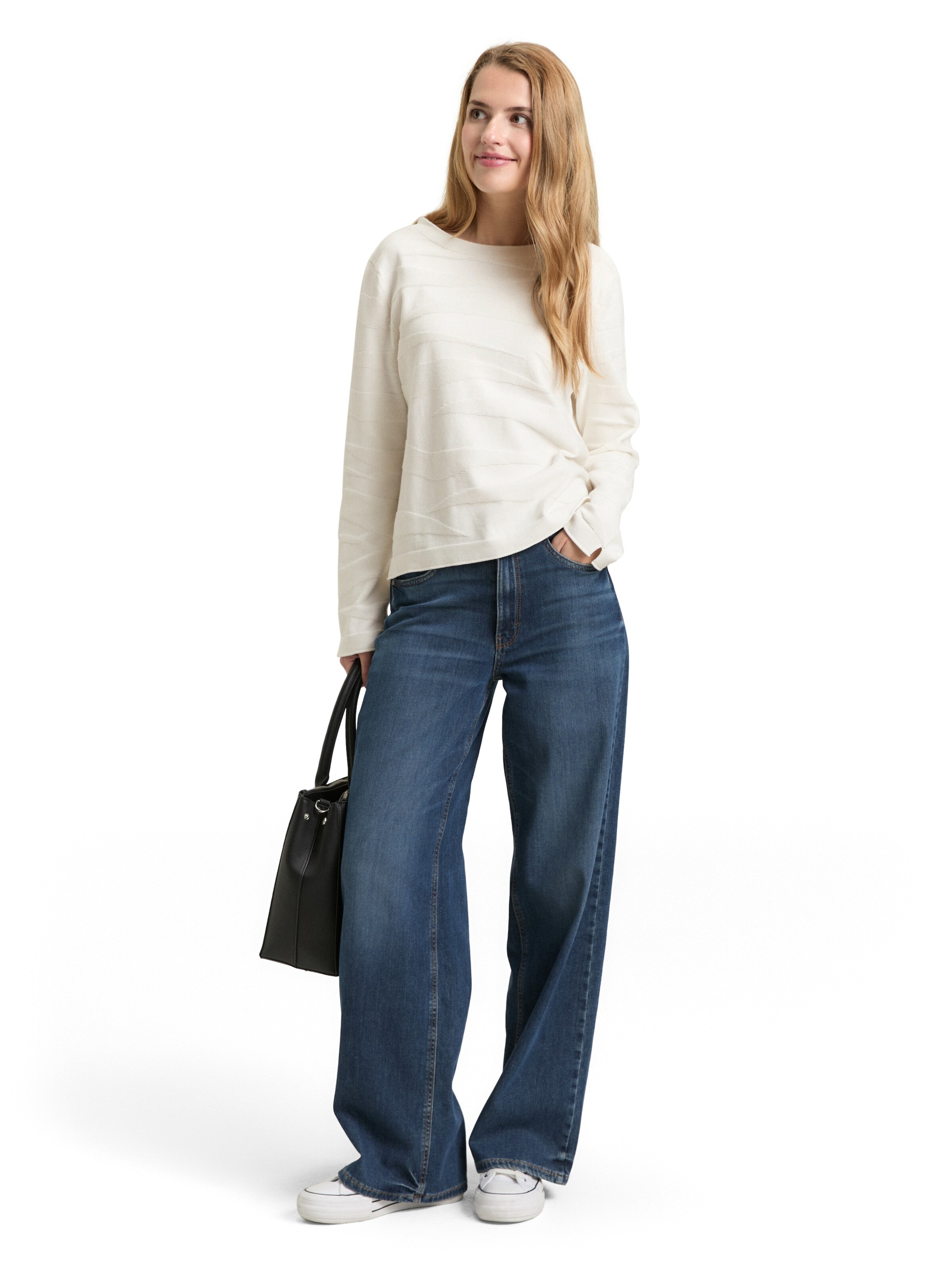 TOM TAILOR Sweater in White