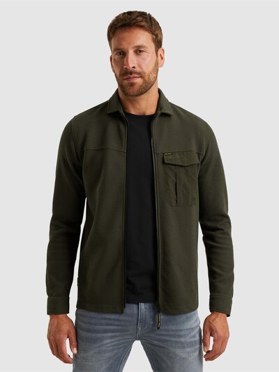 Maglietta 'Shirt jacket with waffle texture' in 4XL PME Legend di colore verde scuro, Visualizzazione prodotti