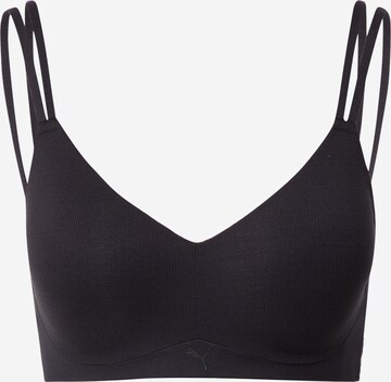 PUMA Bustier Sport bh in Zwart: voorkant