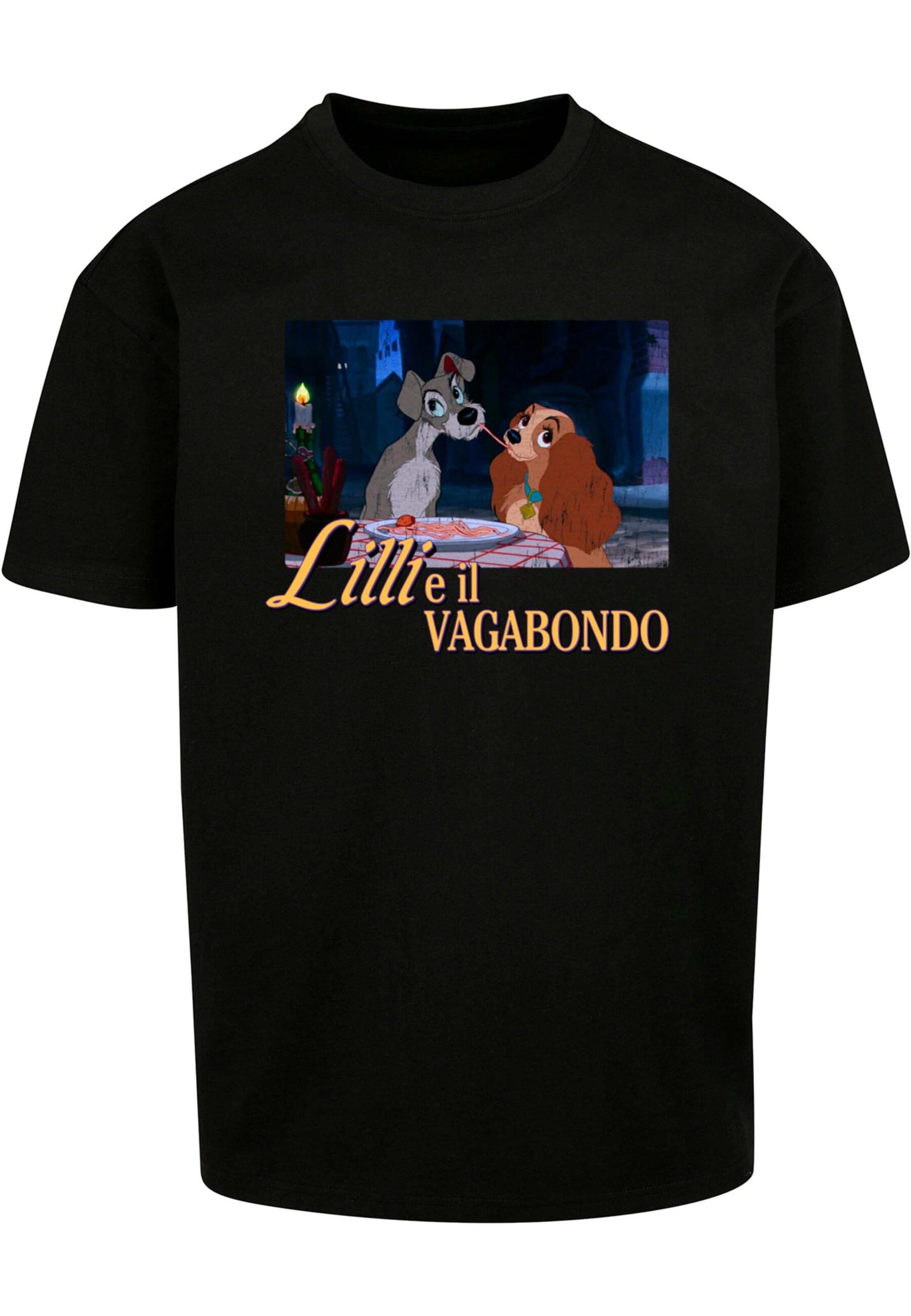 MT Upscale T-Shirt 'Lilli E Il Vagabondo' in Schwarz: Vorderseite