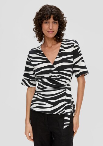 s.Oliver Blouse in Zwart: voorkant