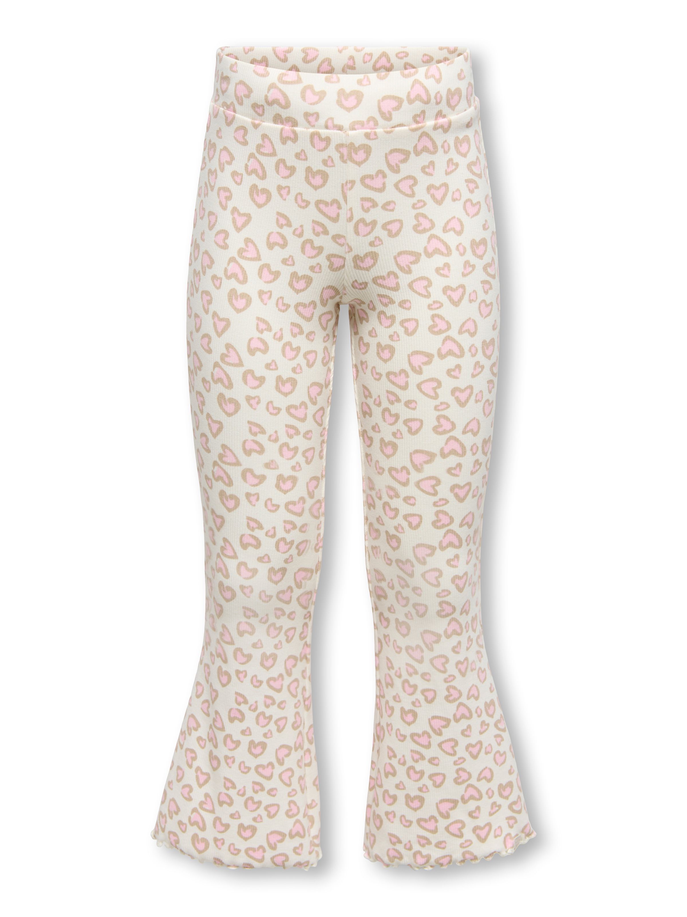 Only Mini - Flared Leggings 'KMGTRINNY' em branco: frente