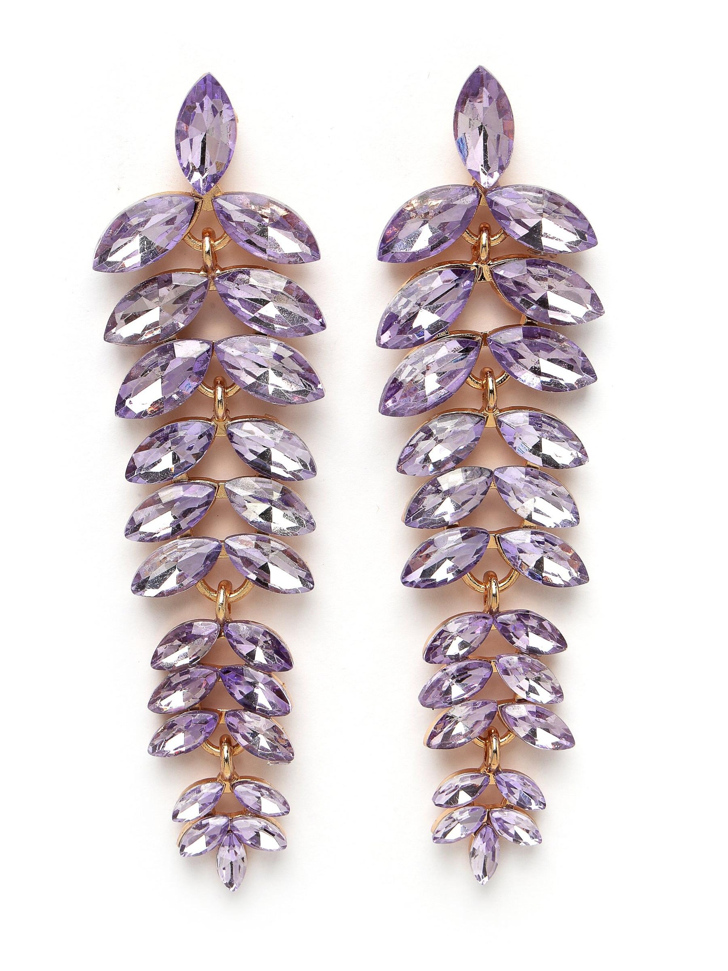 AVANT-GARDE PARIS - Pendientes 'Quintaya' en lila: frente