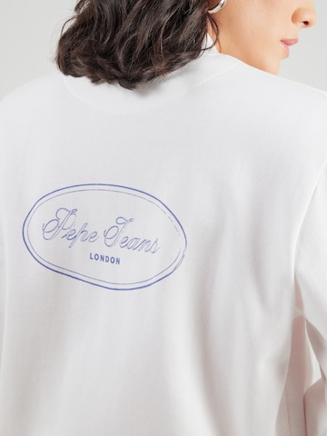Pepe Jeans Tepláková bunda - Biela