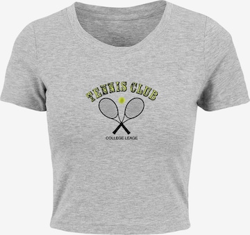Merchcode T-Shirt 'Tennis Club' in Grau: predná strana