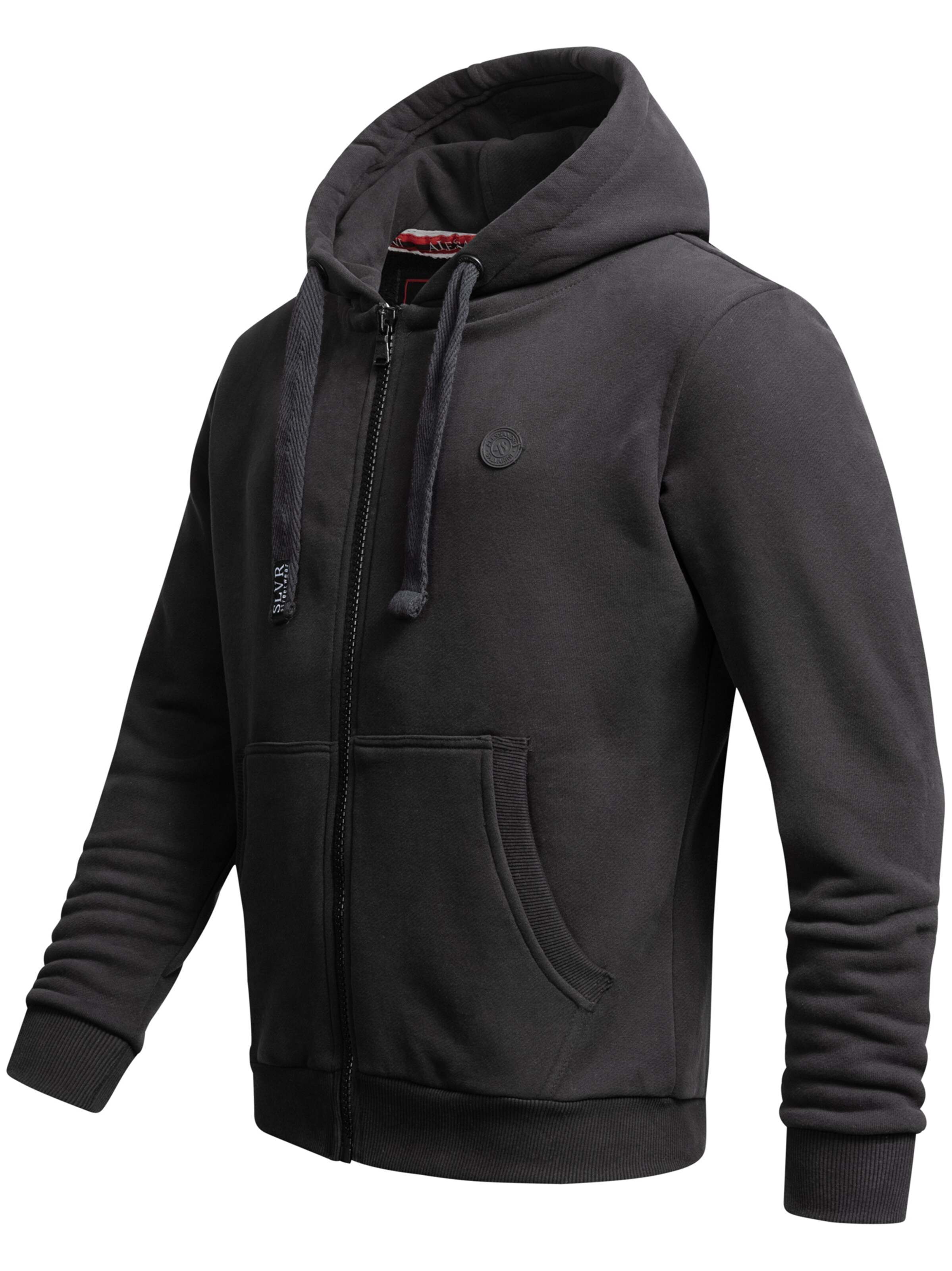 Alessandro Salvarini Sweatjacke 'Lomborio' in Schwarz