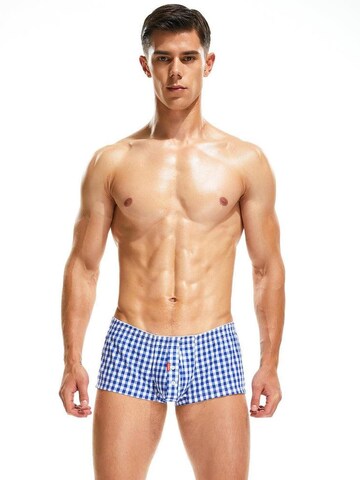 SEOBEAN Boxer shorts 'Checkered' in Blue