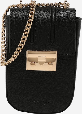 Seidenfelt Manufaktur Crossbody Bag 'Roros Mobile' in Black: front