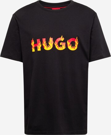 HUGO - Camisa 'Danda' em preto: frente