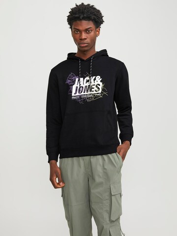 JACK & JONES Sweatshirt 'JCOMap' in Black: front