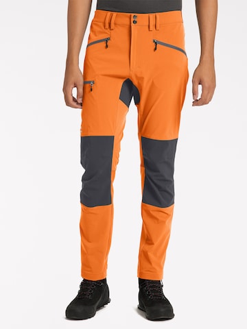 Haglöfs Slim fit Outdoor Pants 'Mid Slim' in Orange: front