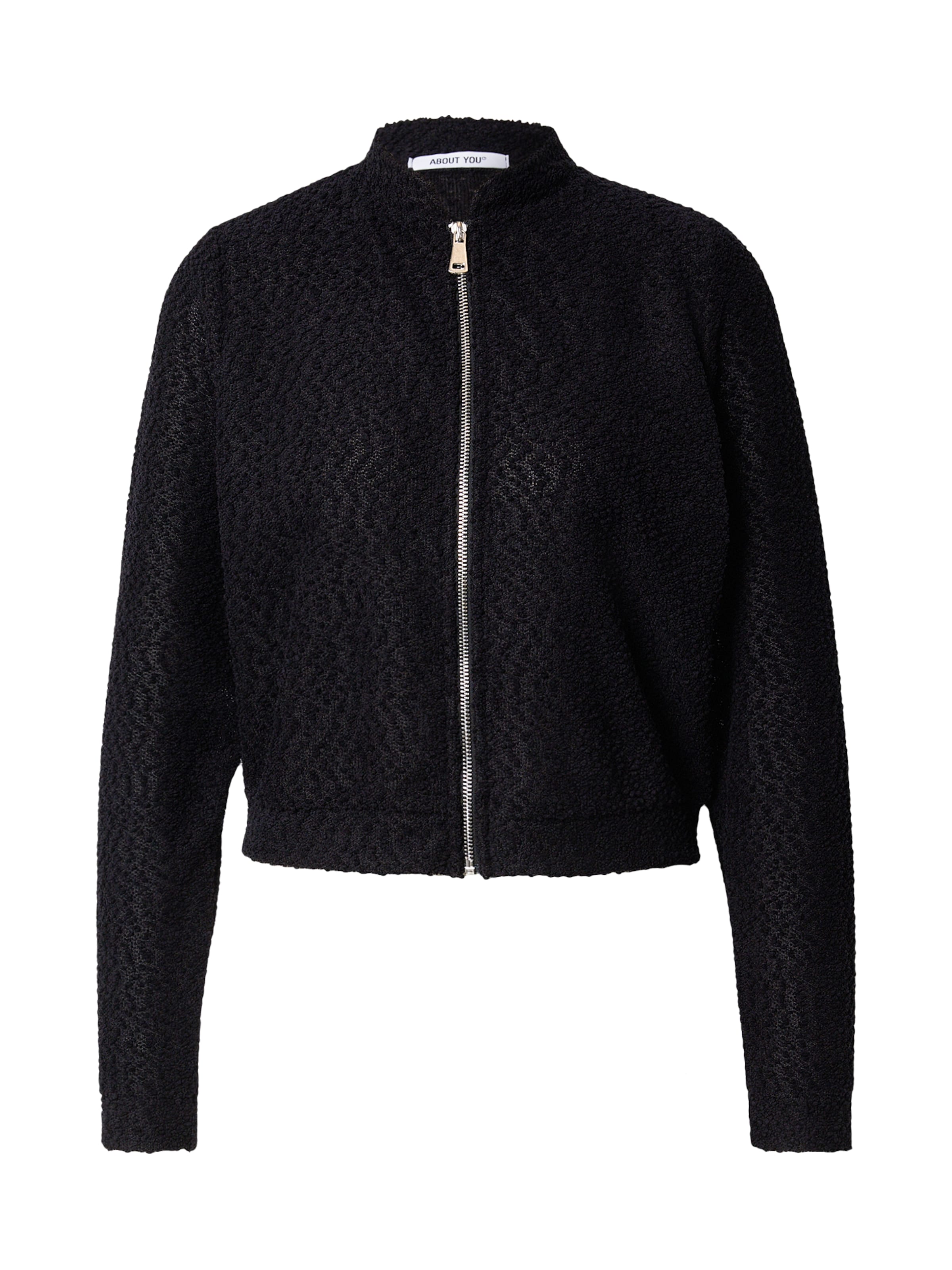 ABOUT YOU Neuletakki 'Saphia' värissä musta: etupuoli