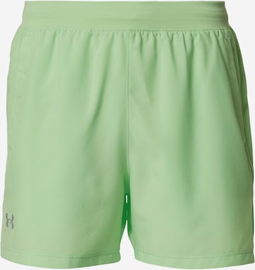 Regular Pantaloni sport 'LAUNCH' de la UNDER ARMOUR pe verde: față