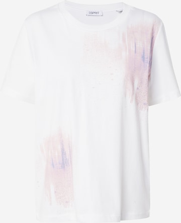 ESPRIT Majica | bela barva: sprednja stran