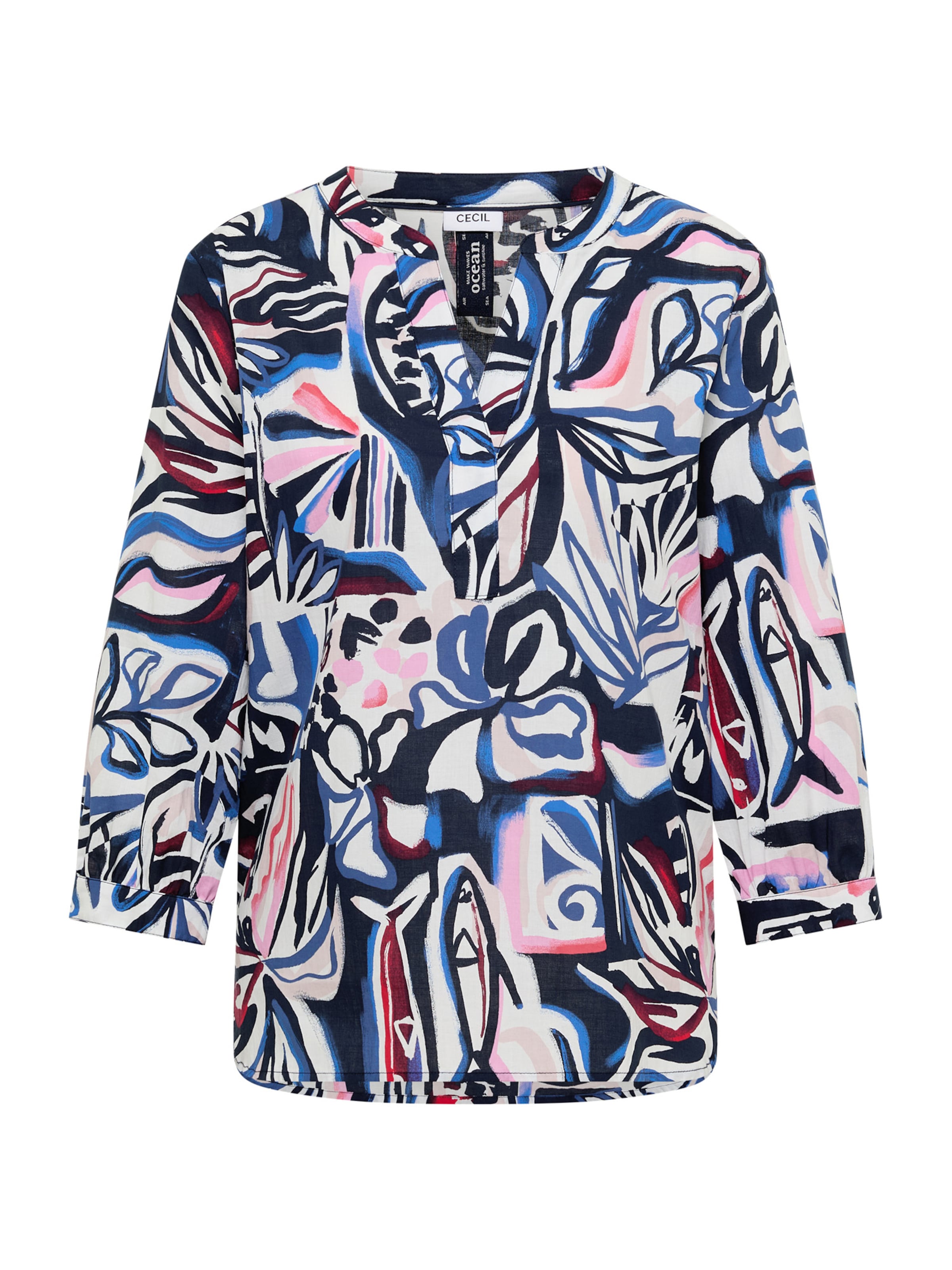 CECIL Μπλούζα σε μπλε: μπροστά