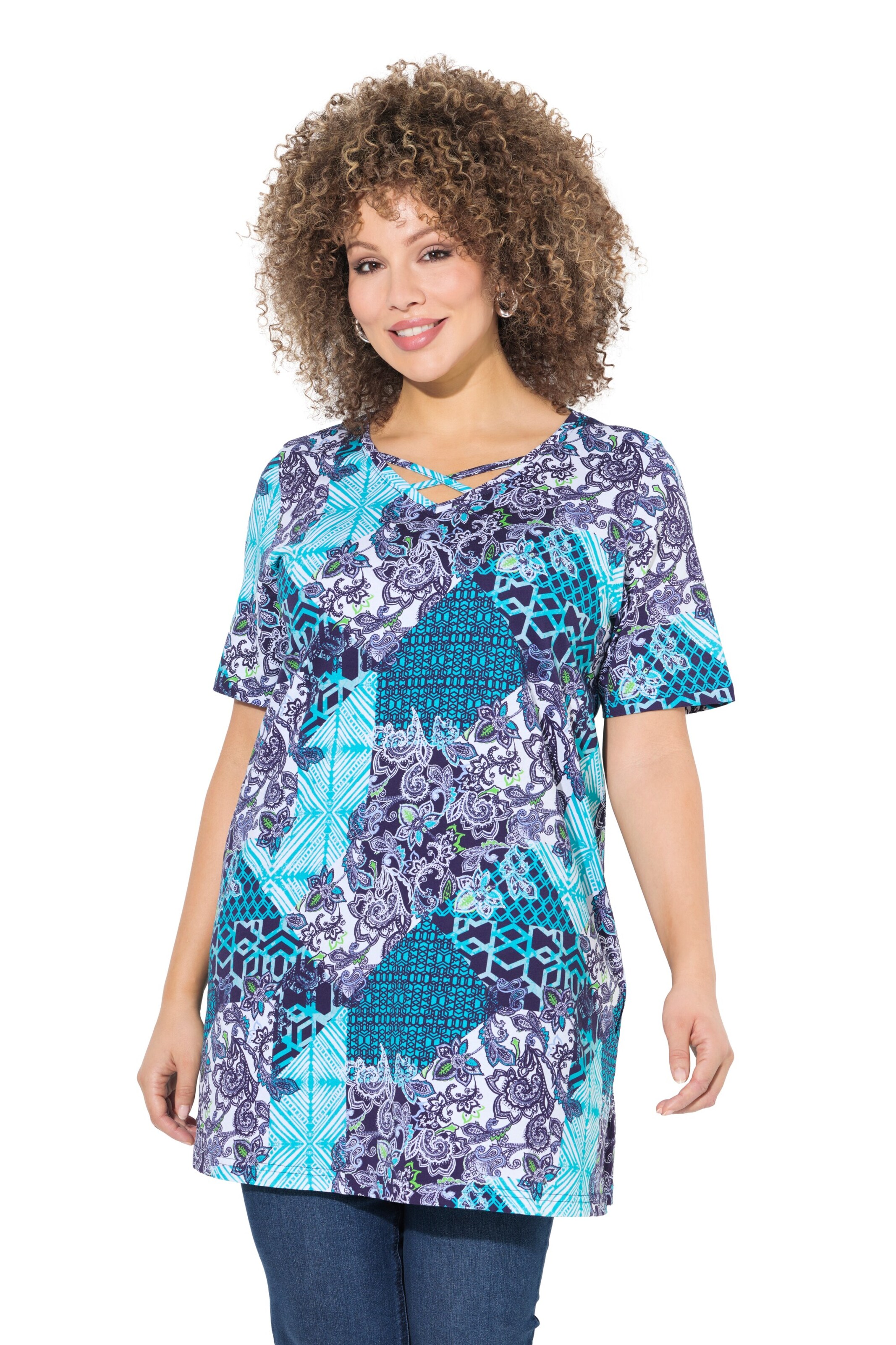 Ulla Popken Shirt in Blau: Vorderseite