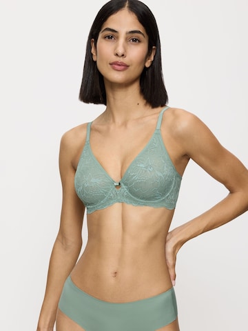 TRIUMPH T-shirt BH ' Amourette Charm ' in Groen: voorkant