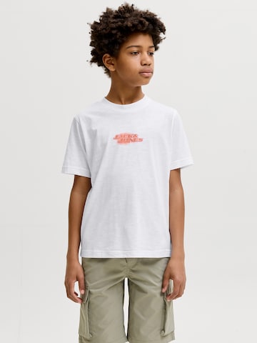 Jack & Jones Junior - Camiseta 'JCOFUSION' en blanco: frente