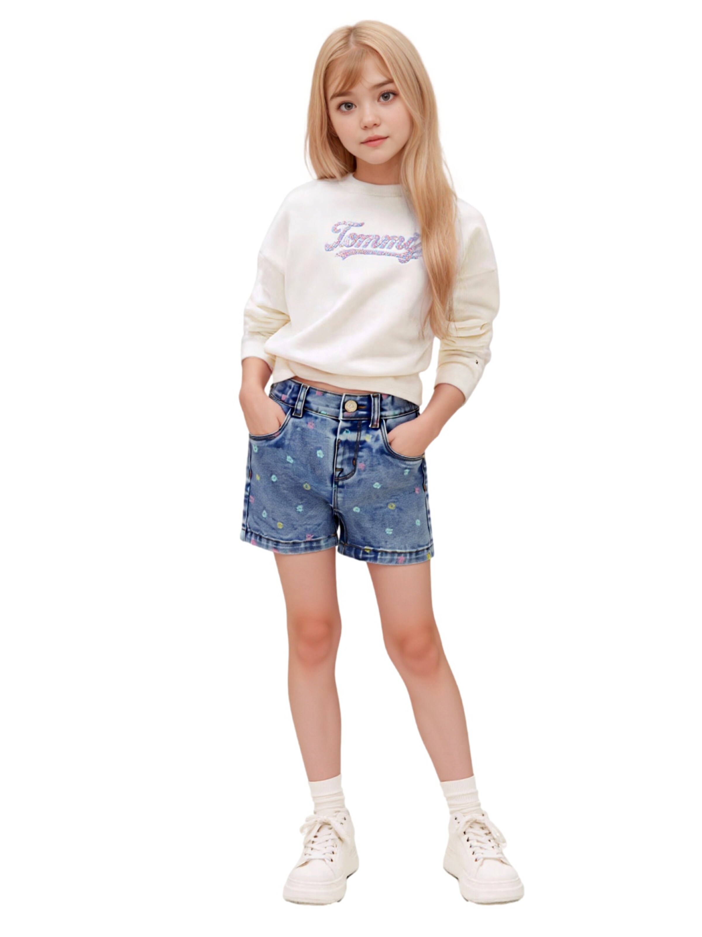 Regular Pantalon 'Salli' NAME IT en bleu : devant