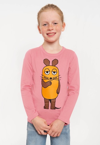 LOGOSHIRT Shirt 'Die Sendung mit der Maus - Die Maus' in Pink: front