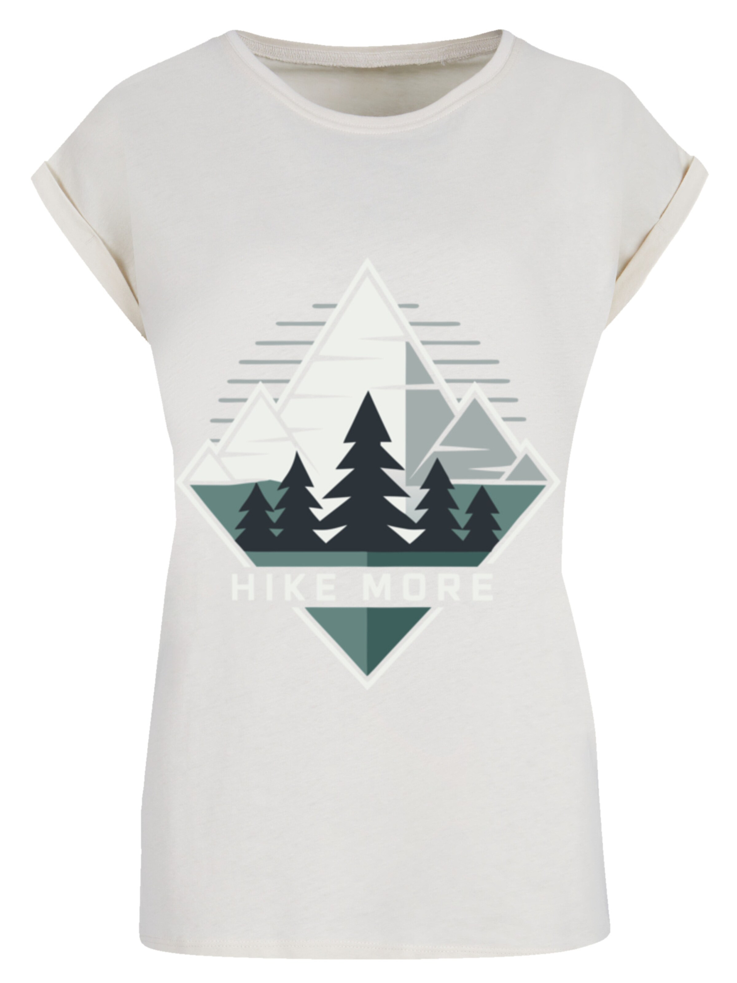 F4NT4STIC Shirt 'Hike More Mountains' in Beige: voorkant