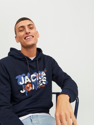 JACK & JONES Sweatshirt 'JJDust' i blå