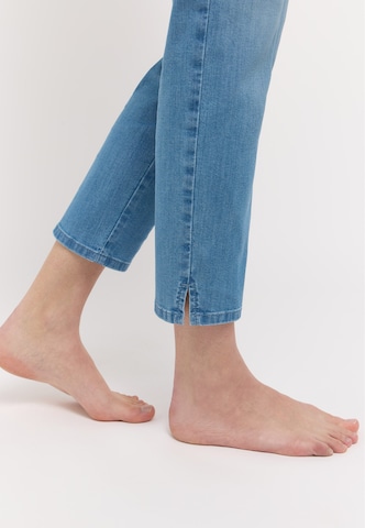 Angels Regular Slim Fit Jeans 'CICI CROP SLIT' in Blau