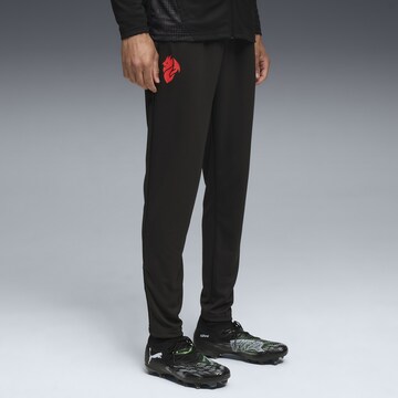 PUMA Tapered Sportbroek 'AC Milan' in Zwart: voorkant