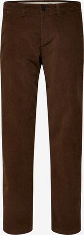 Pantalon 'Miles' SELECTED HOMME en marron : devant