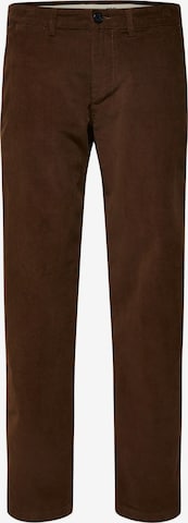 SELECTED HOMME Regular Pants 'Miles' in Brown: front