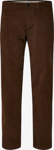 SELECTED HOMME - Regular Calças 'Miles' em castanho: frente