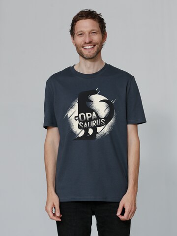 Watapparel Shirt 'Opasaurus' in Grijs: voorkant