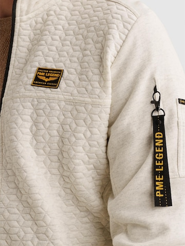 PME Legend Sweatshirt 'PME LEGEND - Sweat jacket with textures and flight pocket' i vit