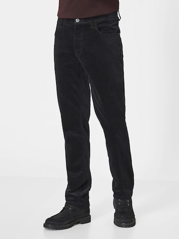 REDPOINT Regular Pants in Black: front