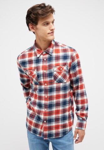 MUSTANG Regular fit Button Up Shirt in Blue: front