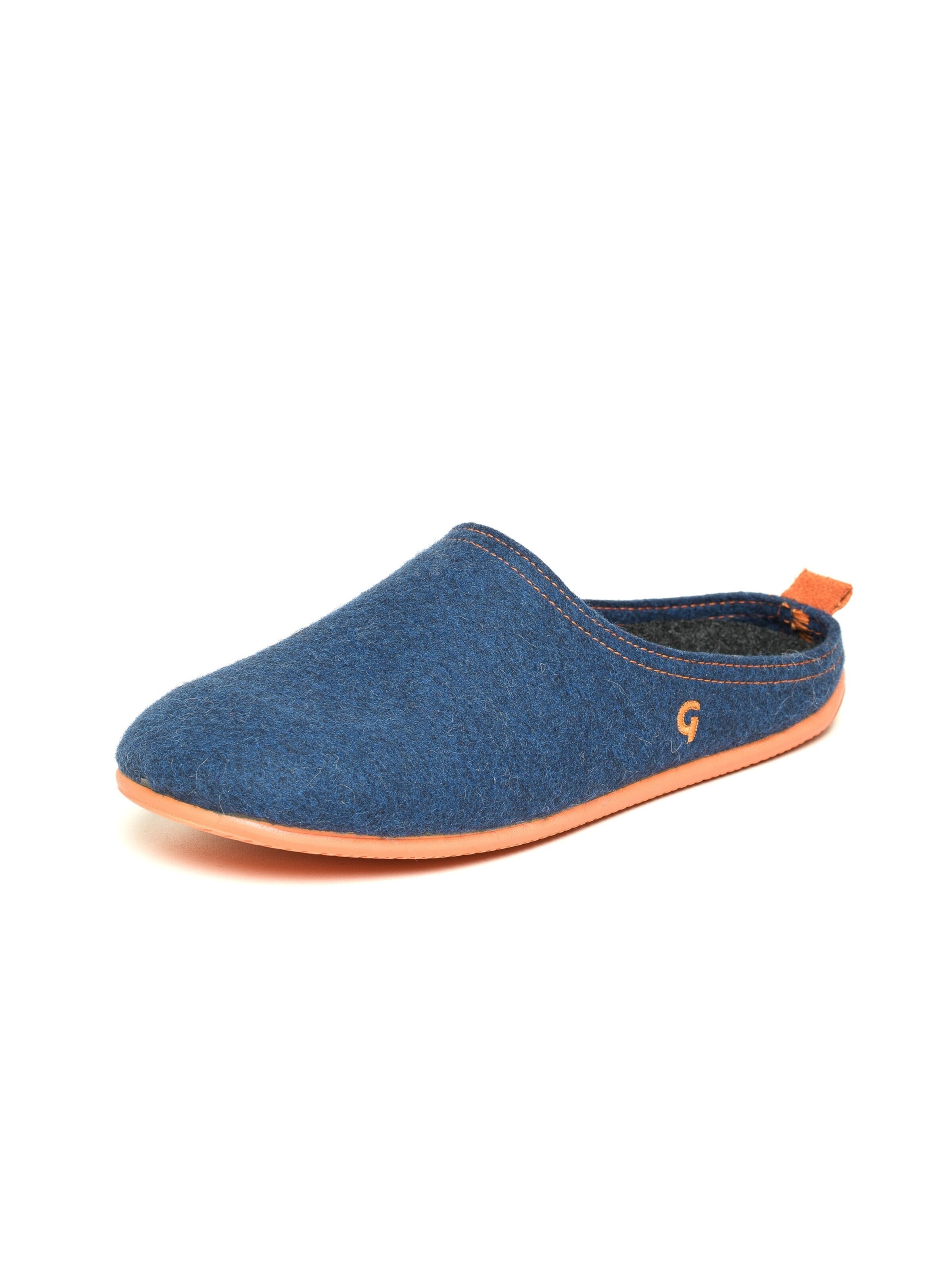 Gottstein Slippers 'Filzpantoffel Wool Slide-In' in Blue: front