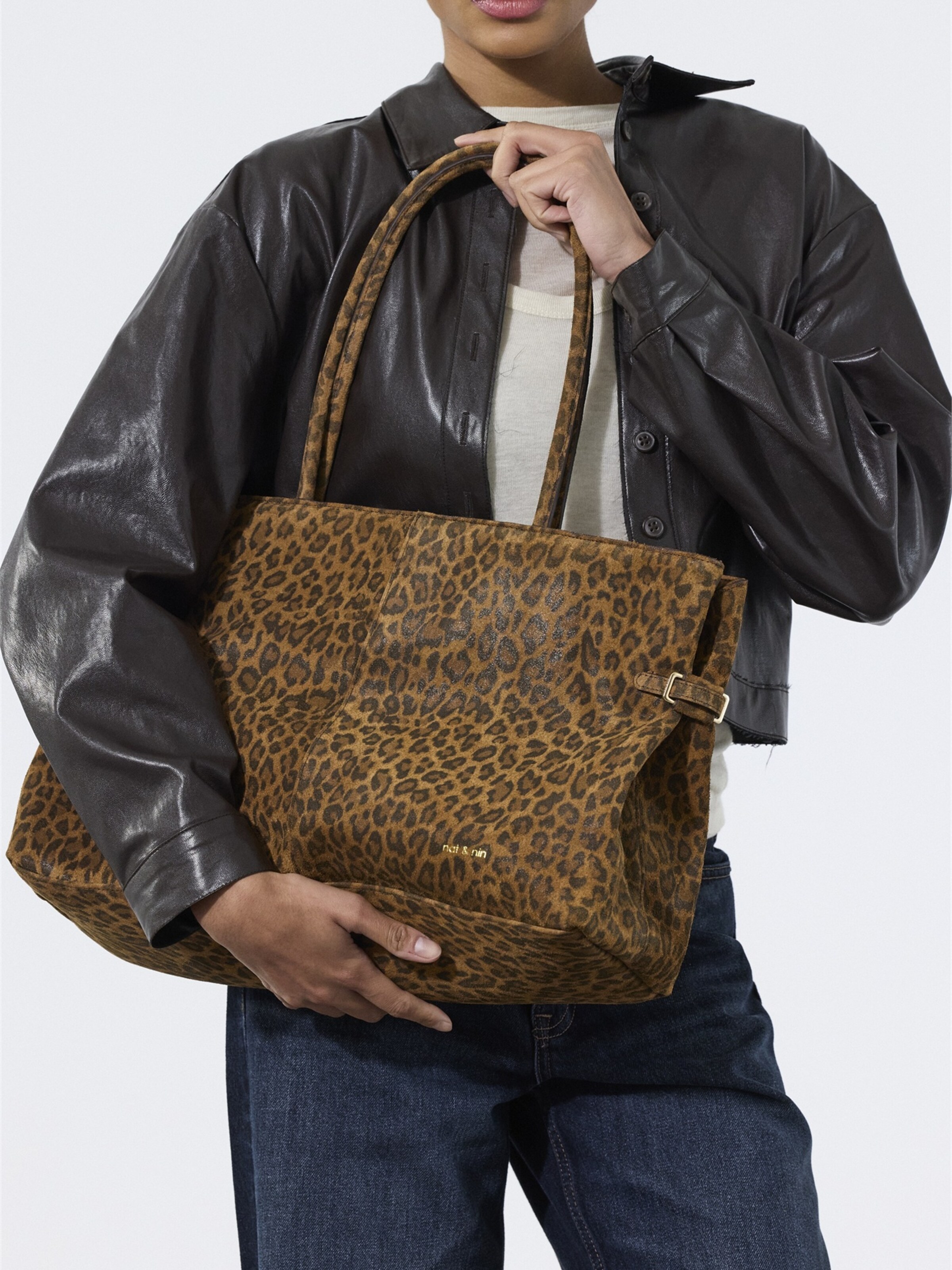 Nat&Nin Shopper 'Pablo' in Brown