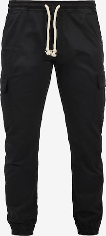 INDICODE JEANS Regular Cargo Pants in Black: front