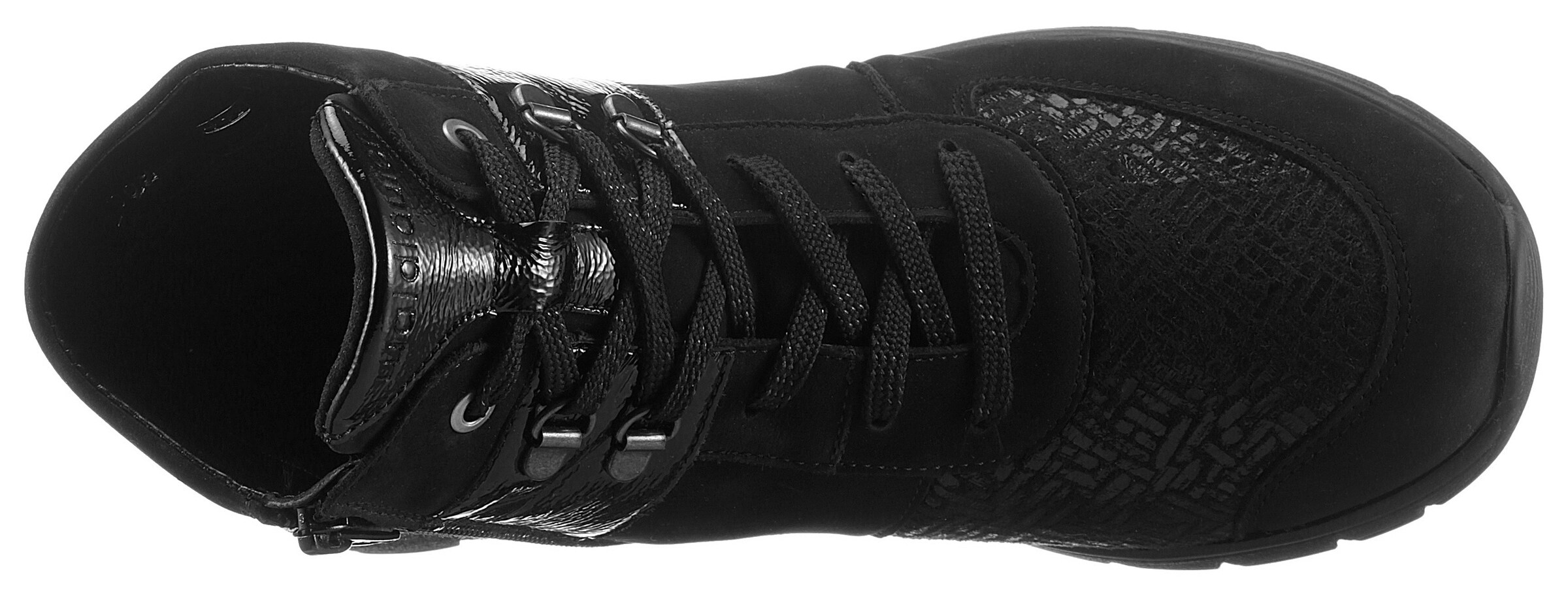 WALDLÄUFER Lace-Up Ankle Boots in Black