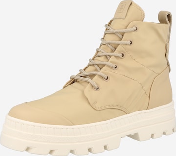 Marc O'Polo Lace-Up Ankle Boots 'Jessy 3D' in Beige: front