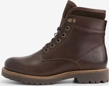 Travelin Lace-Up Ankle Boots in Brown