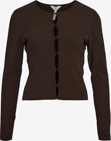 OBJECT Knit Cardigan 'Lasia' in Brown: front