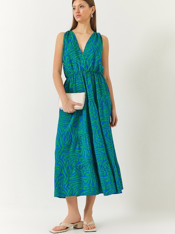 Robe d’été Bianco Lucci en bleu : devant