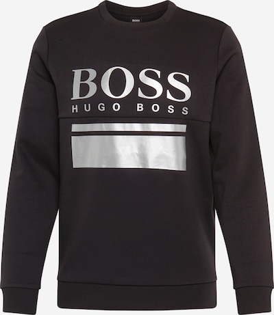 BOSS ATHLEISURE Sweater majica 'Salbo 1' u crna / srebro, Pregled proizvoda