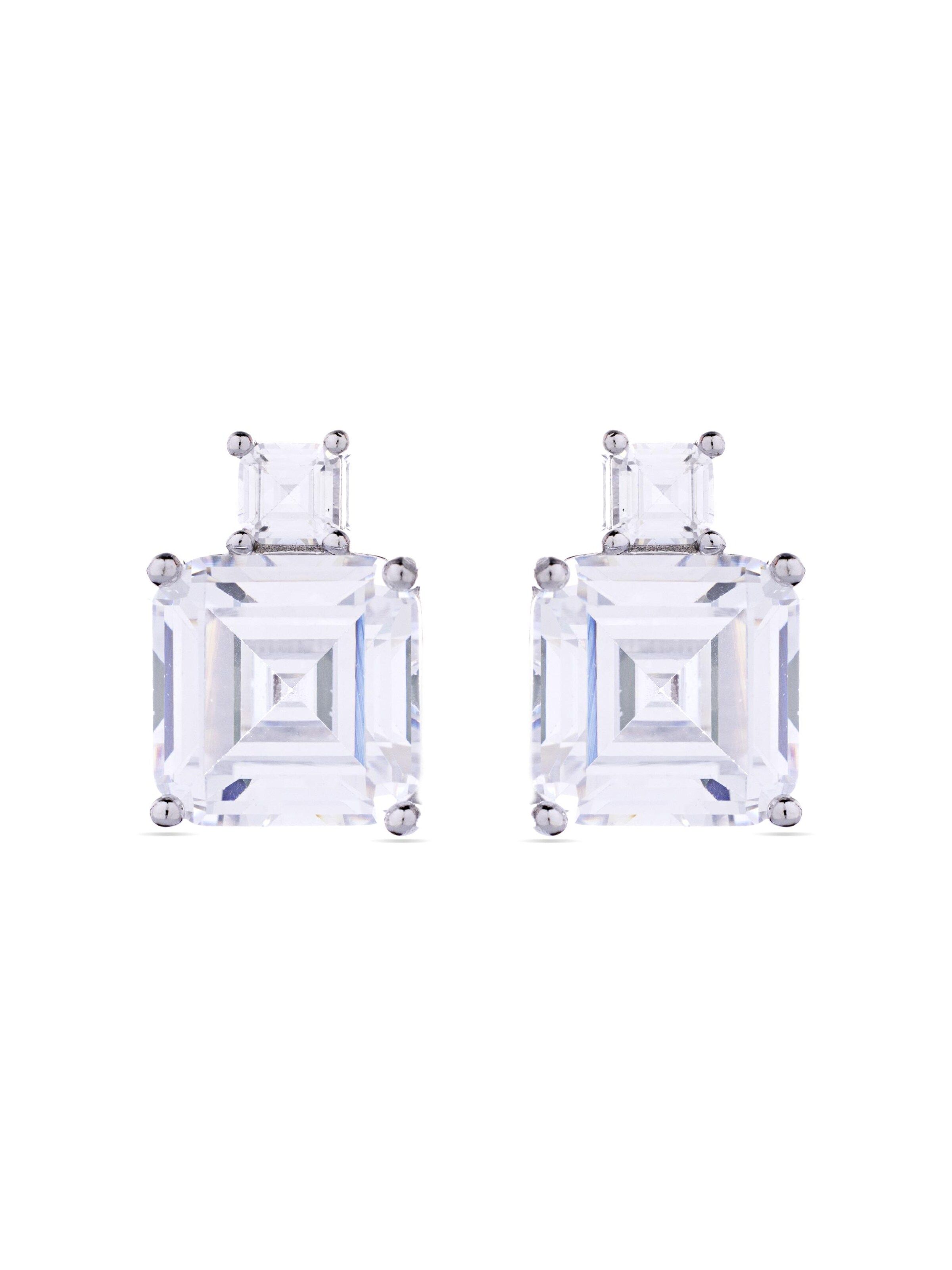 Luxenter - Pendientes 'Lizba' en plata: frente