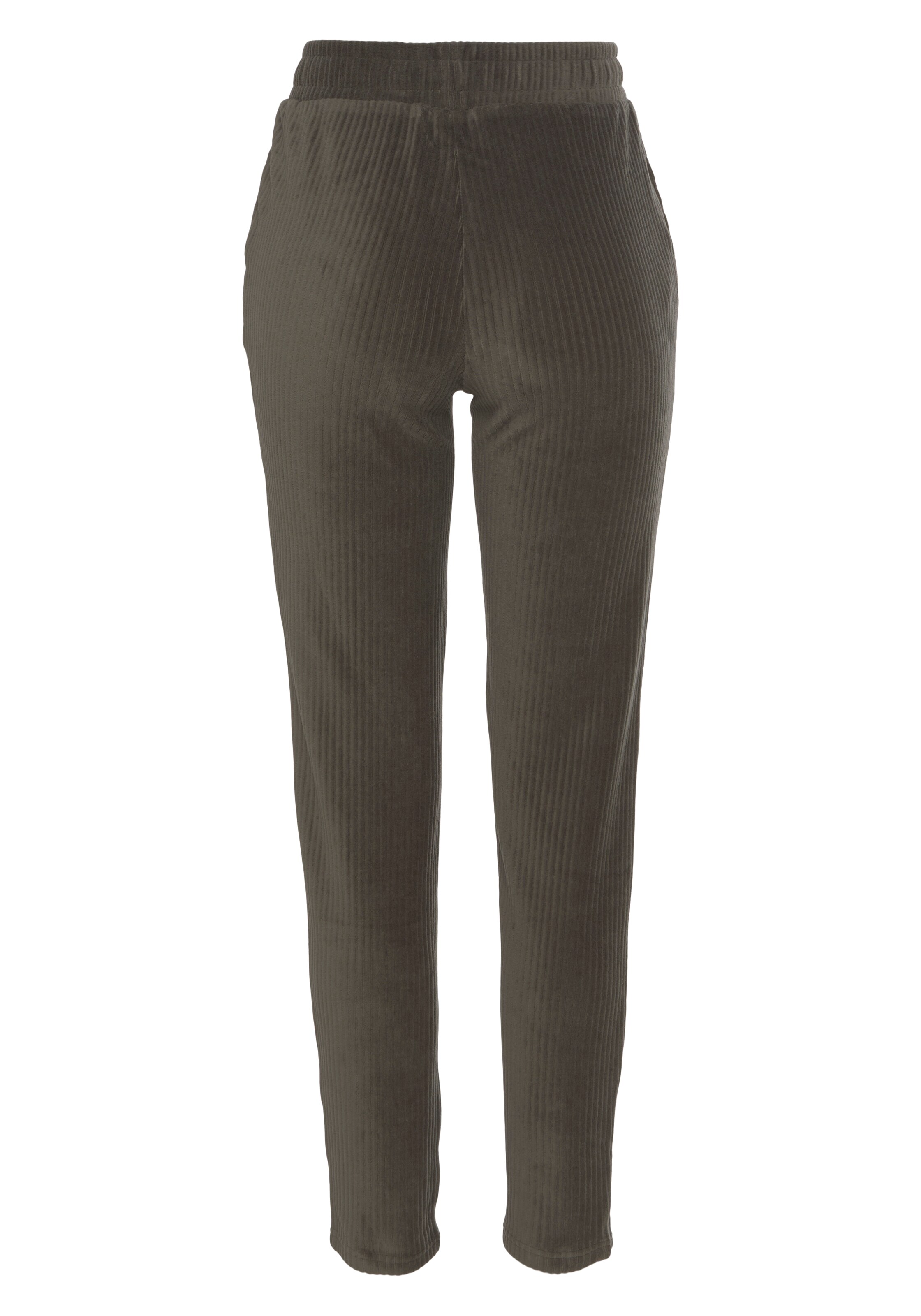 VIVANCE Slimfit Hlače | zelena barva