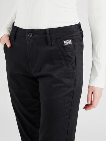 G-STARTapered Chino hlače 'Kate' - crna boja